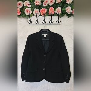 Nygard Petites Collection Classic Lined Wool Blend Blazer Jacket